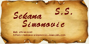 Sekana Simonović vizit kartica